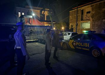 Patroli Cahaya Biru Pagi, Polres Tabanan Target Titik Berisiko Cegah Kejahatan 3C