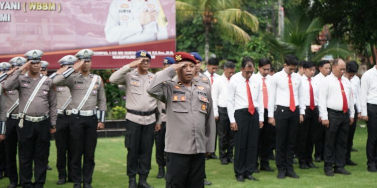 Disiplin dan Antisipasi Narkoba oleh Kapolres Tabanan dalam Apel Jam Pimpinan