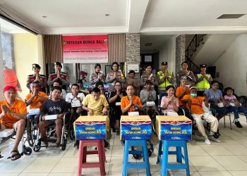 Satgas Preemtif Patuh Agung 2025 Peduli Penyandang Disabilitas di Yayasan Bunga Bali