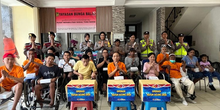 Satgas Preemtif Patuh Agung 2025 Peduli Penyandang Disabilitas di Yayasan Bunga Bali
