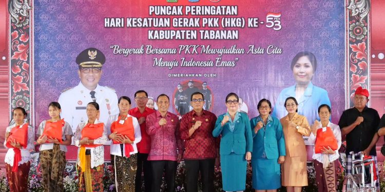 Semarak HKG PKK ke-53 Tabanan: Bunda Rai Serukan Kolaborasi, Bupati Puji Peran PKK Bangun Daerah