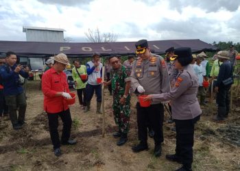Dukung Pertanian Modern, Polres Tabanan Mendukung Pemanfaatan Alsintan untuk Tanam Jagung