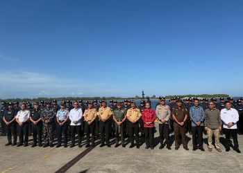 Kolaborasi dan Penguatan Tugas, Lapas Tabanan Ikuti Upacara Pengukuhan Satgas Patroli Imigrasi