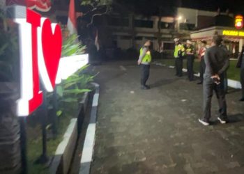 Patroli Cahaya Biru Polres Tabanan Cek Titik Rawan Antisipasi Kejahatan 3C Malam Hari